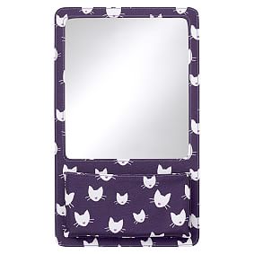 Gear-Up Purple Kitty Locker Mirror Pocket