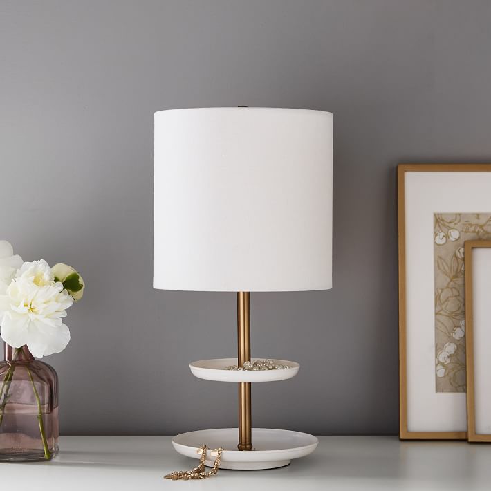 Tiered Dish Table Lamp