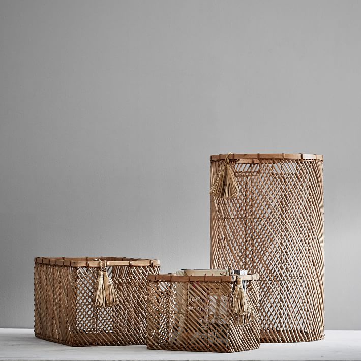 Diagonal Weave Baskets