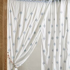 Lennon &amp; Maisy Embroidered Sheer Curtain