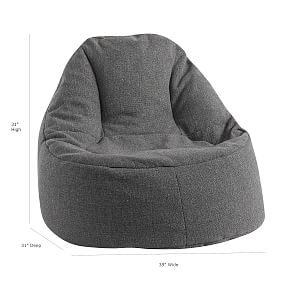 Tweed Charcoal Leanback Lounger | Pottery Barn Teen