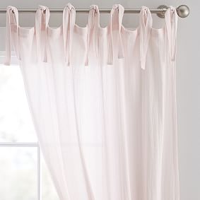 Cotton Tie Sheer Curtain | Teen Curtains | Pottery Barn Teen