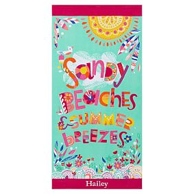 Sandy Beaches And Summer Breezes Beach Towel