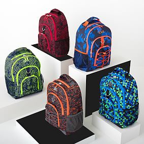 Gear-Up Blue Camo w/ Orange Trim Backpack