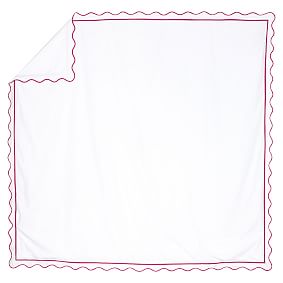 Vienna Scallop Duvet Cover, Pink Magenta