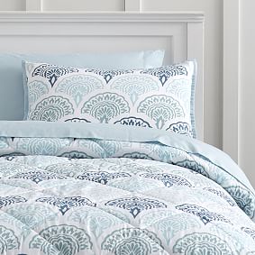 Feather Scallop Value Comforter Set with Sheets, Pillowcase, Comforter + Sham
