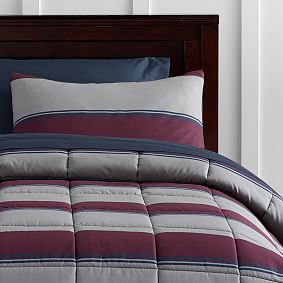 Landon Stripe Value Comforter Set with Sheets, Pillowcase, Comforter + Sham
