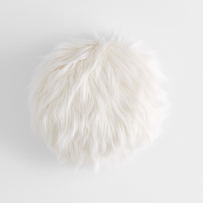 Himalayan Faux-Fur Round Pillow