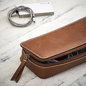 Classic Leather Charging Cord Case