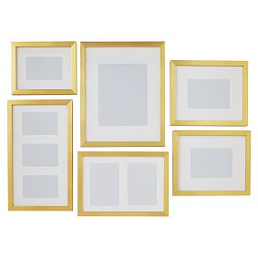 Gallery Frames, Set of 6, Gold