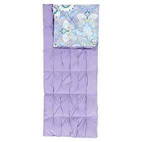 Velvet Sleeping Bag &amp; Pillowcase, Lavender