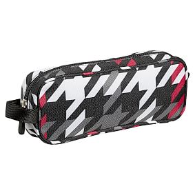Gear-Up Red Houndstooth Pencil Case