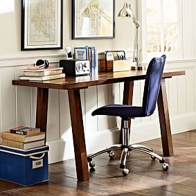Twill Navy Airgo Swivel Desk Chair