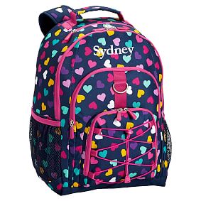 Gear-Up Navy Tossed Hearts Backpack
