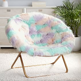 Unicorn Faux Fur Hang-A-Round Chair