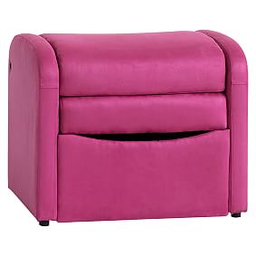 Suede Flip Out Ottoman Speaker Chair