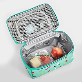 Gear-Up Mint Confetti Retro Lunch Bag