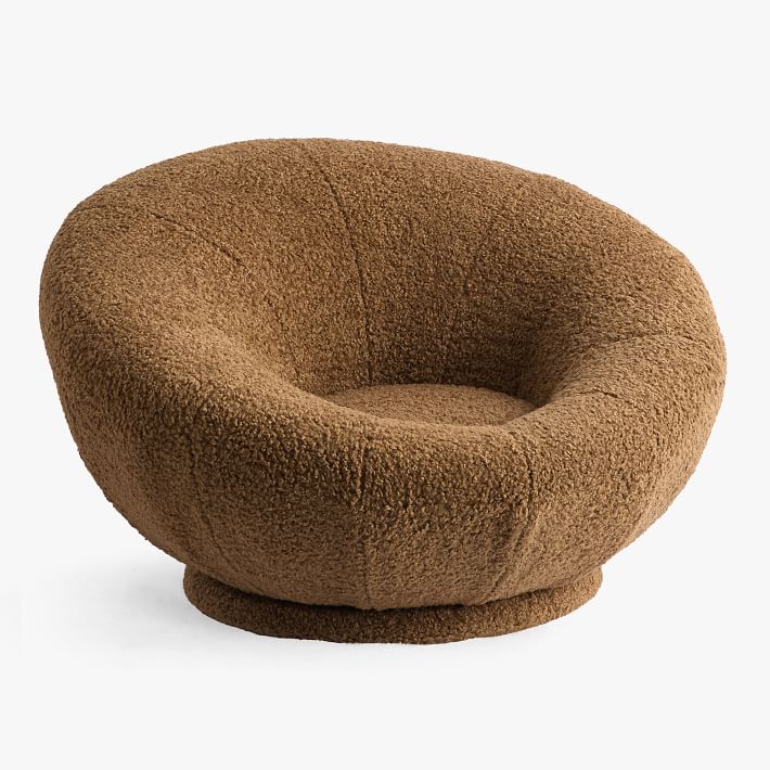 Teddy Bear Faux Fur Groovy Swivel Chair