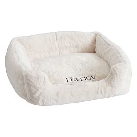 Faux-Fur Pet Bed, Ivory Luxe