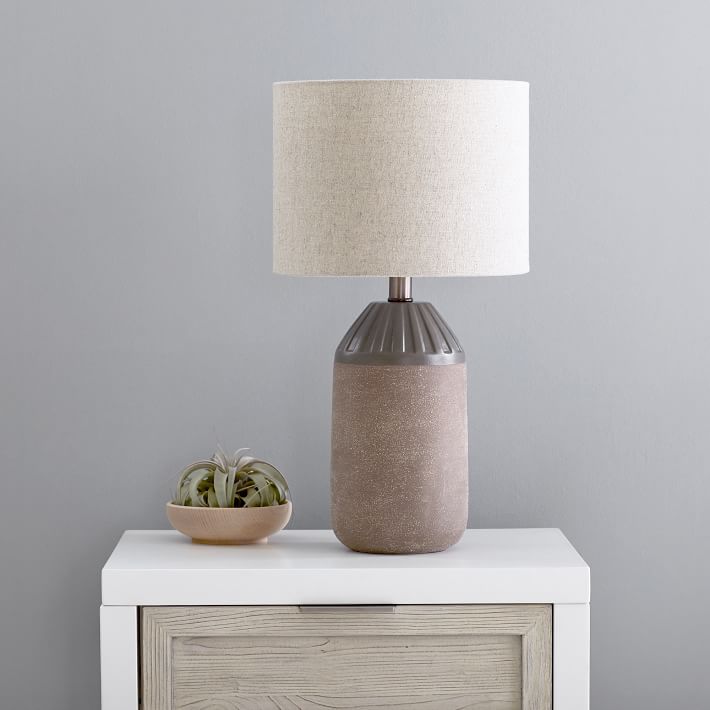 Ridged Ceramic Table Lamp