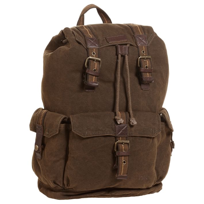 Brown Canvas Backpack by Bed Stu