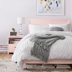 Ruched Organic Duvet Cover