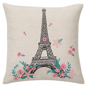 Tres Chic Eiffel Tower Pillow Cover