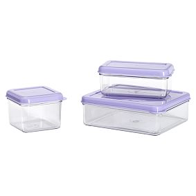 C-Thru Lunch Containers, Set of 3