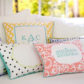 Pattern Pop Monogram Pillow Cover