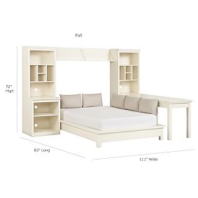 Stuff-Your-Stuff Platform Bed Super Set (Bed, Towers, Shelves &amp; Desk)