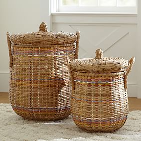 Woven Multi-Colored Baskets