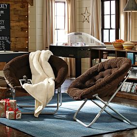 Chocolate Sherpa Hang-A-Round Chair