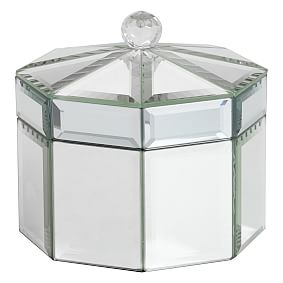 Mirrored Octagon Jewelry Box