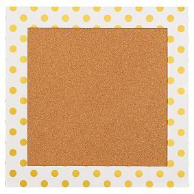 Paper Border Corkboard, Gold Dots
