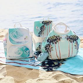 Beachside Canvas Tote, Palms Photoreal