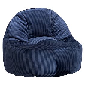 Navy Wide Wale Cord Leanback Lounger
