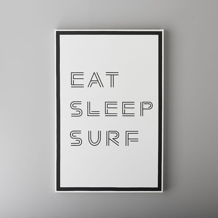 Eat Sleep Surf Canvas Art, 24&quot;x36&quot;
