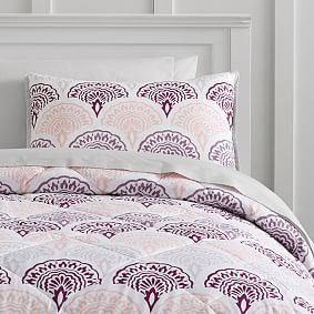 Feather Scallop Value Comforter Set with Sheets, Pillowcase, Comforter + Sham