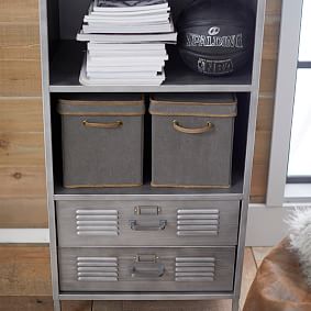 Locker 24&quot; Bookcase with Storage Drawers