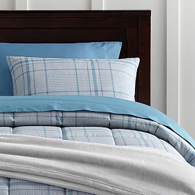 Colton Plaid Deluxe Comforter Set with Comforter, Sheet Set, Pillowcase, Mattress Pad, Pillow Inserts + Blanket