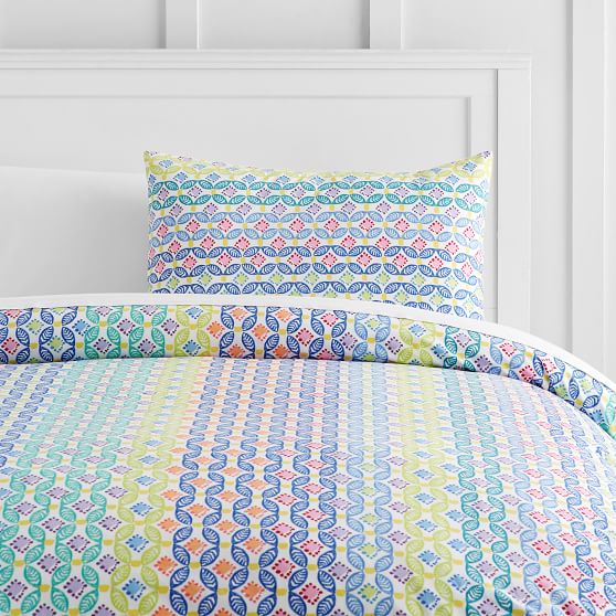 Housse De Couette Pottery Barn Teen – Cabana Stripe Rose, Twin, à Volants