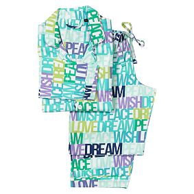 Sweet Dreams Flannel Pajama Set, Dreamy Words