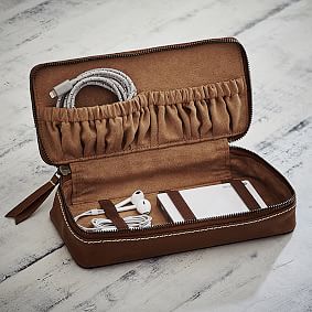 Classic Leather Charging Cord Case