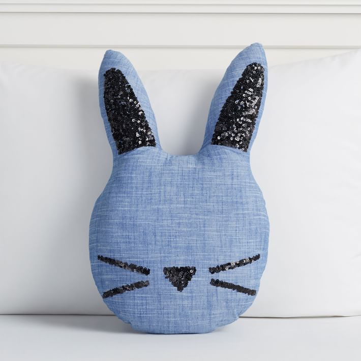 The Emily &amp; Meritt Chambray Bunny Pillow