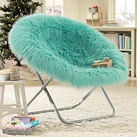 Pool Fur-rific Faux-Fur Hang-A-Round Chair
