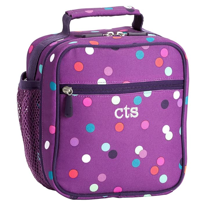 Gear-Up Light Purple Confetti Multi Dot Classic Lunch With Mesh Side Pocket
