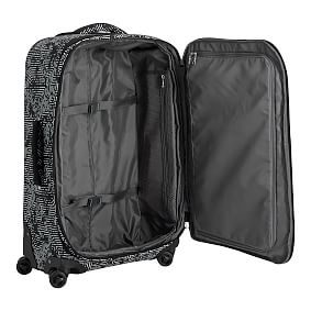 Jet-Set Black/White Circuit Checked Spinner Suitcase | Pottery Barn Teen