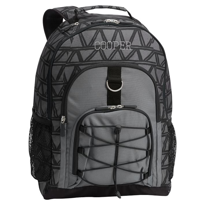 Gear-Up Charcoal Blocked Angle Backpack