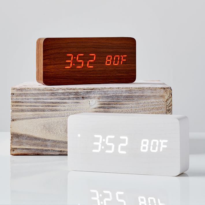 Faux-Wood Alarm Clock