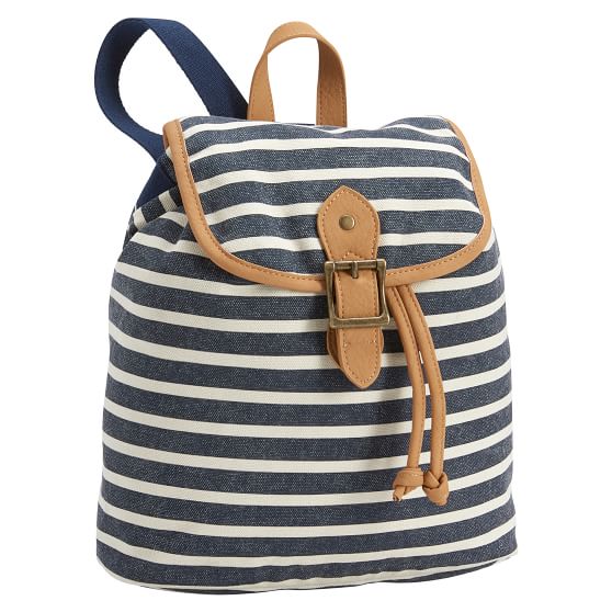 Navy Stripe Tiny Backpack Pottery Barn Teen